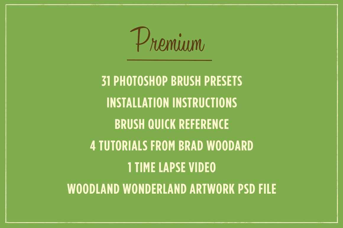 Woodland Wonderland Brush & Tutorial Pack for Adobe Photoshop - Image 12