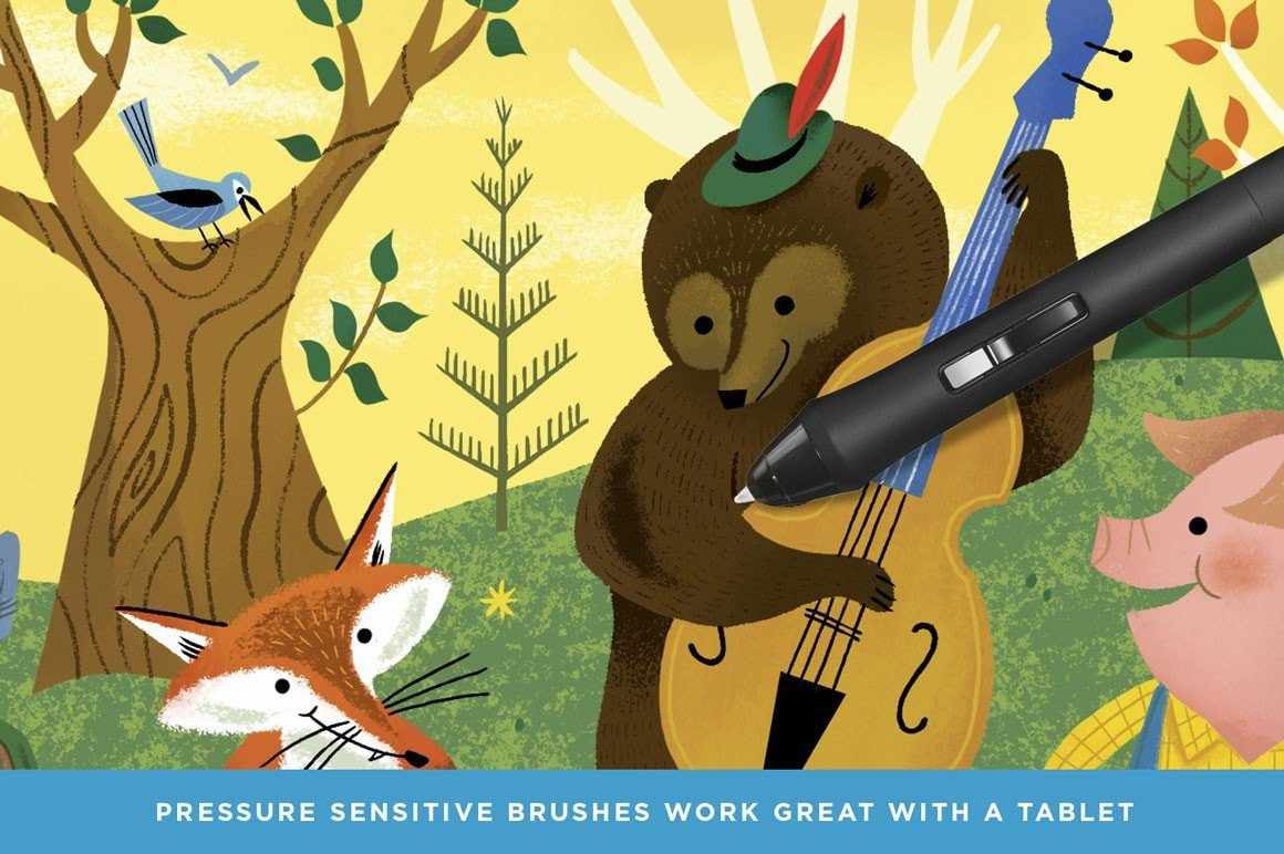 Woodland Wonderland Brush & Tutorial Pack for Adobe Photoshop - Image 9